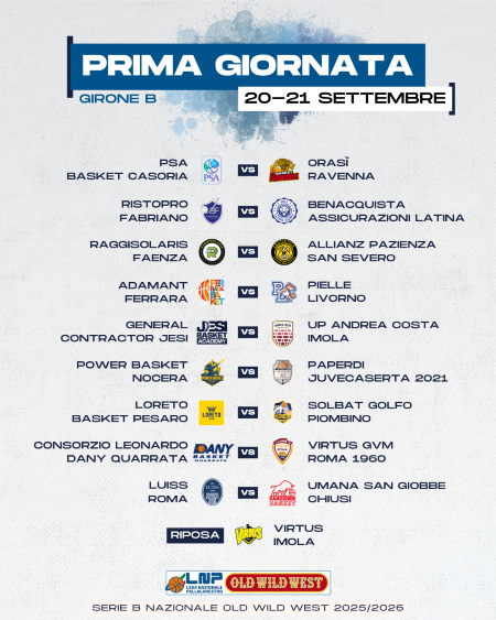 Serie B Nazionale: ecco la prima giornata nei due gironi