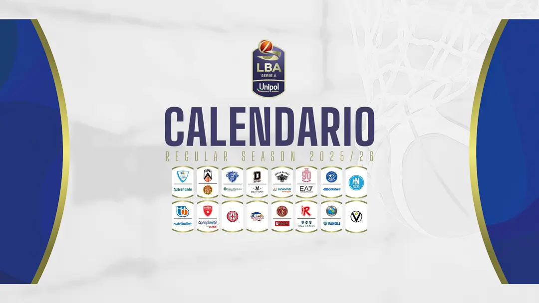 UFFICIALE IL CALENDARIO DELLA REGULAR SEASON DELLA SERIE A UNIPOL 2025/26