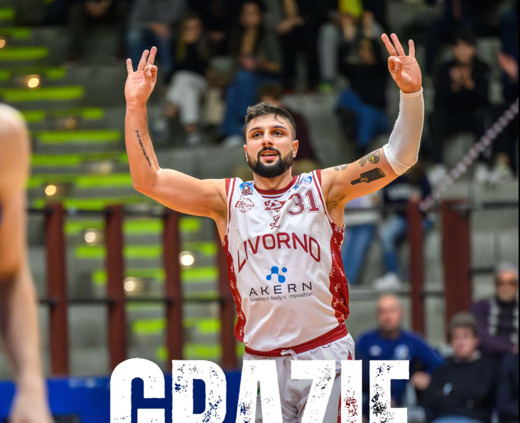 La Libertas Livorno saluta Nazzareno Italiano: nel futuro del giocatore c’è Roseto