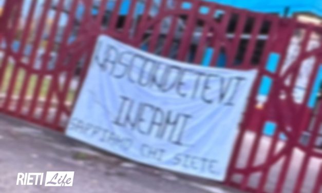 NOTA DELLA RSR SEBASTIANI RIETI SULLO STRISCIONE APPARSO FUORI DAL PALASOJOURNER