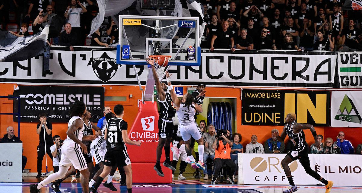 FOCUS BM/ IL MOMENTO DEL WEEKEND LBA: LA LEGGE DEI CAMPIONI, LA VIRTUS BOLOGNA VINCE CON IL SUO FENOMENO EDWARDS UN’OSTICA PARTITA A UDINE – DI ALESSIO APICELLA