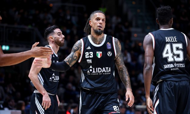 Virtus, domani a Reggio Emilia rientrano tra i disponibili Vildoza, Hackett, Ferrari e Diouf. Sempre out Pajola