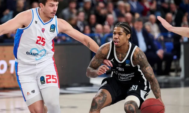 BM DA EUROCUP / TRENTO DOMINA NEL PRIMO TEMPO, SI BUTTA VIA NELLA RIPRESA E VINCE ALLO SCADERE 88-87 CON BATTLE. RESTA IN CORSA PER LA QUALIFICAZIONE AGLI OTTAVI DI FINALE – DI EDOARDO TAMBA