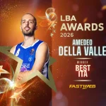 LBA Awards, Amedeo Della Valle vince il premio di miglior italiano del campionato