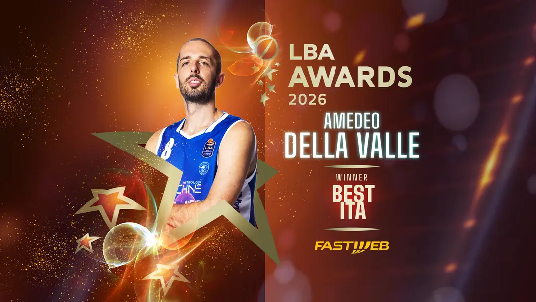 LBA Awards, Amedeo Della Valle vince il premio di miglior italiano del campionato