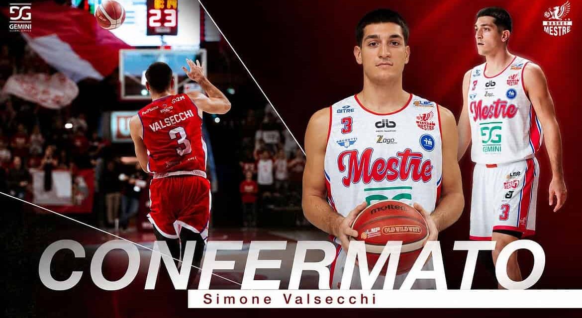 Basket Mestre, Simone Valsecchi rimane in biancorosso: il comunicato