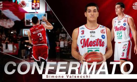 Basket Mestre, Simone Valsecchi rimane in biancorosso: il comunicato