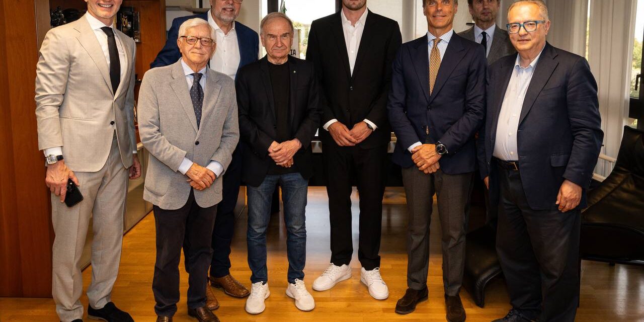 Basketball Club Roma SPQR, incontro nella Capitale tra il presidente FIP Gianni Petrucci e Luka Doncic