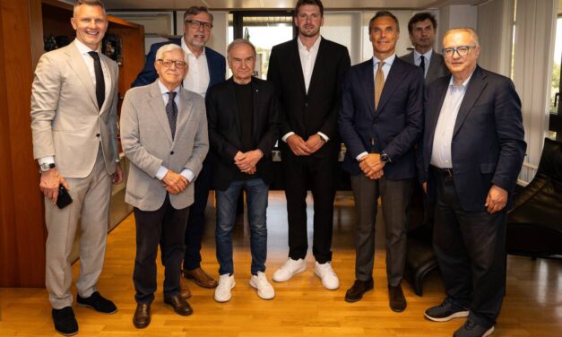 Basketball Club Roma SPQR, incontro nella Capitale tra il presidente FIP Gianni Petrucci e Luka Doncic