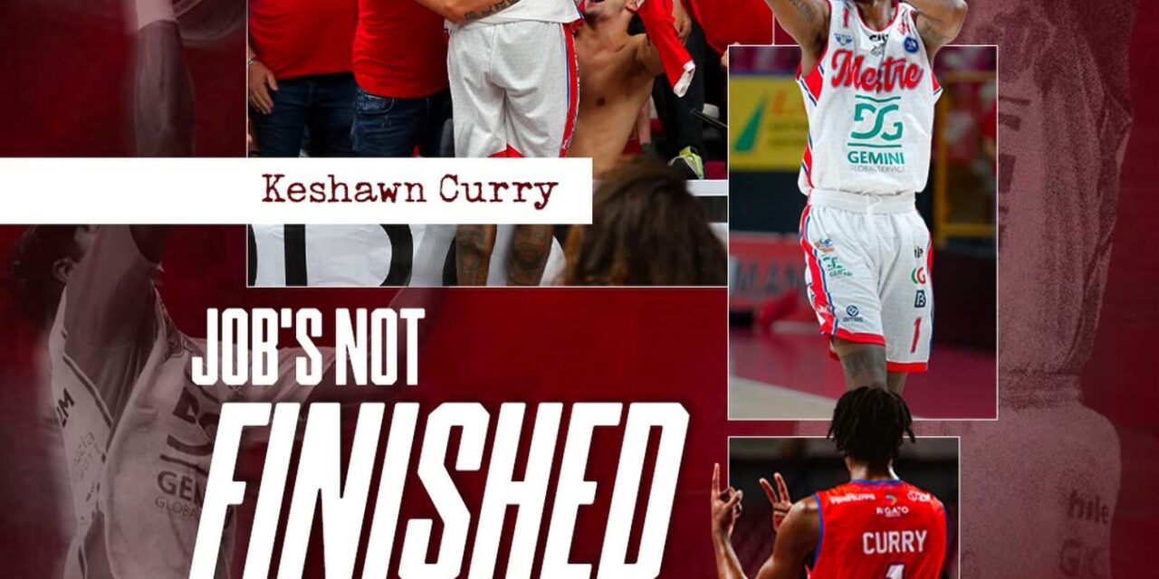 Basket Mestre, prima conferma nel reparto stranieri: KeShawn Curry rimane in biancorosso