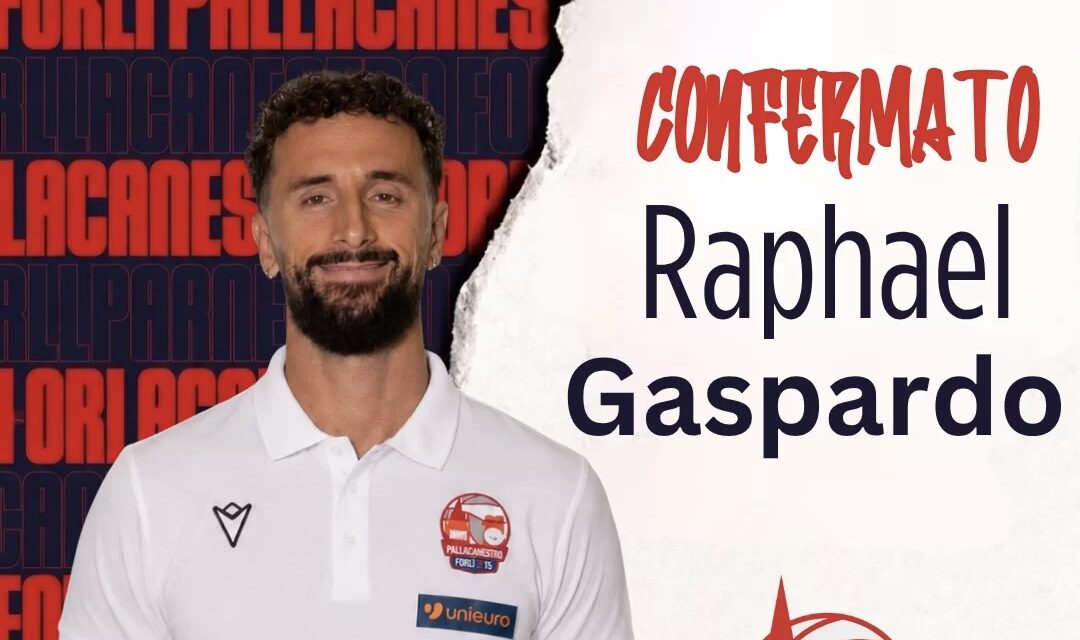 Pallacanestro Forlì, arriva una conferma importante: Raphael Gaspardo rimane in Romagna