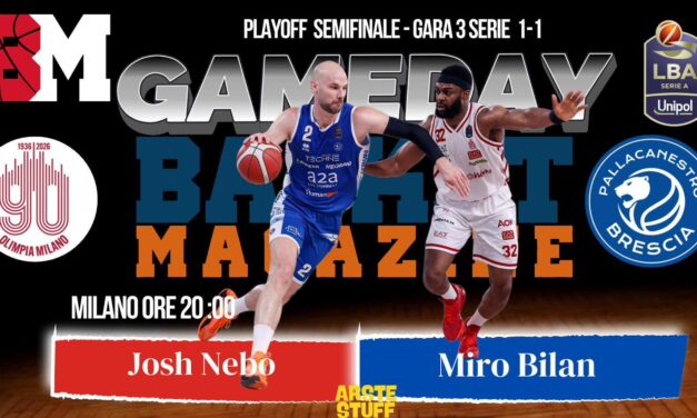 BM GAMEDAY LBA/ Nebo contro Bilan, il duello dei centri accende gara3 tra Milano e Brescia – di Eugenio Petrillo