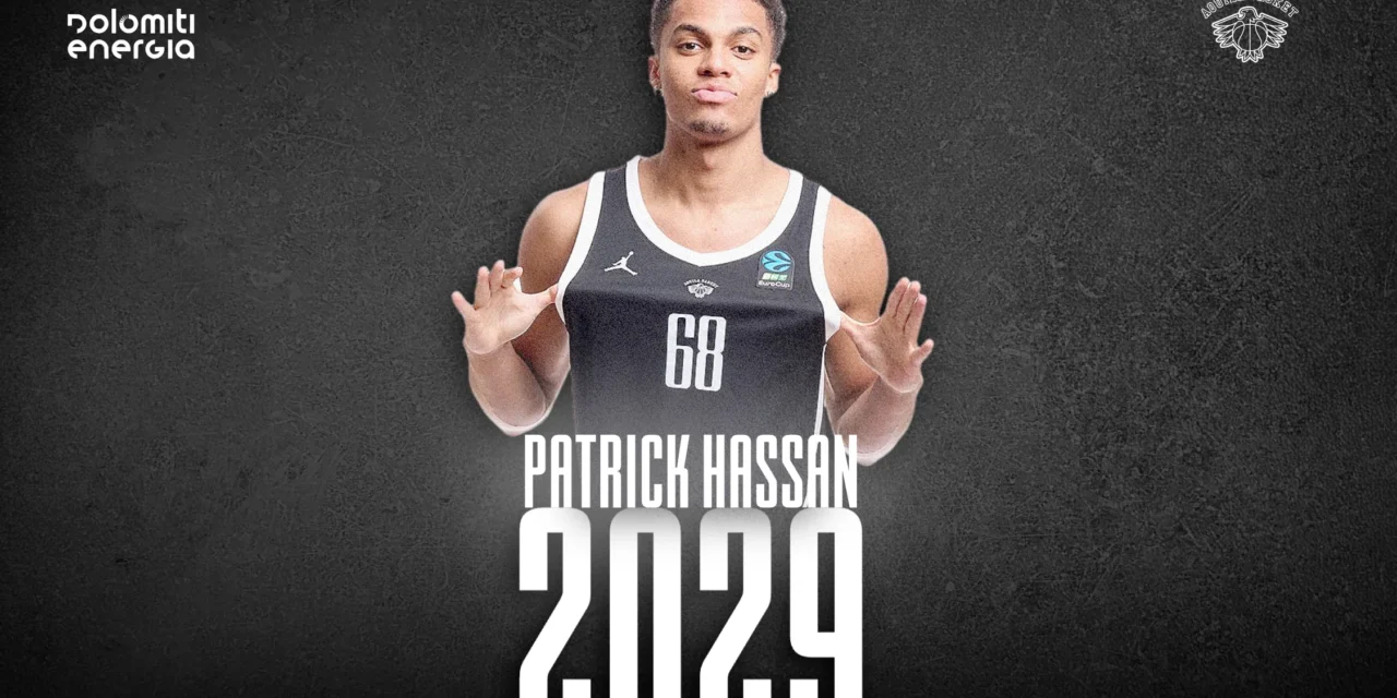 AQUILA BASKET TRENTO, RINNOVO FINO AL 2029 PER PATRICK HASSAN