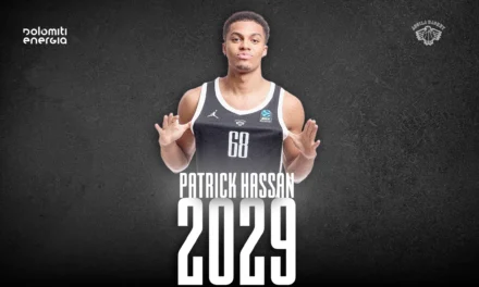 AQUILA BASKET TRENTO, RINNOVO FINO AL 2029 PER PATRICK HASSAN