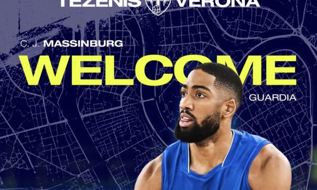 Scaligera Basket Verona, ecco l’ufficialità: CJ Massinburg é un nuovo giocatore dei gialloblù