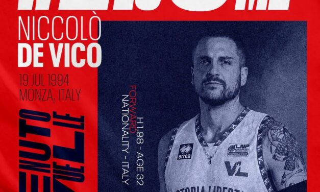 Victoria Libertas Pesaro, i marchigiani aggiungono esperienza al roster: arriva Niccolò De Vico