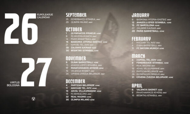 Virtus Bologna, ecco il calendario della stagione di Eurolega 2026/27