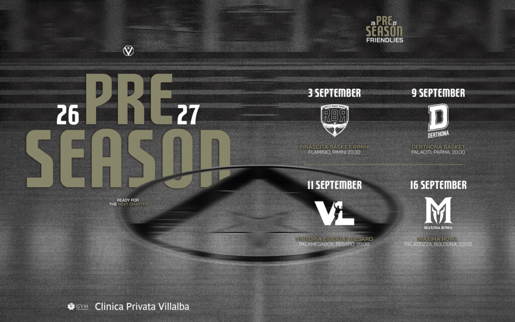 Il calendario delle amichevoli della preseason 2026-2027 della Virtus Bologna