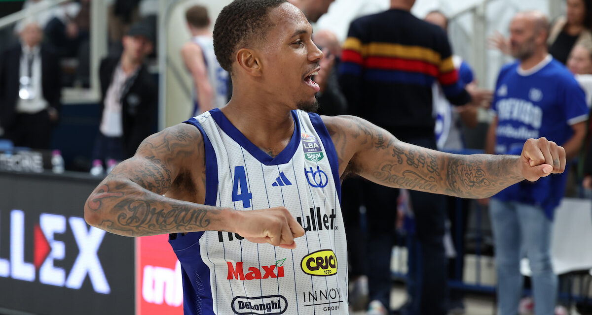 BM LBA TIME/La volata stavolta premia Treviso, non Trento: lo scatenato Russell tiene imbattuta la Nutribullet dopo il tentativo di rimonta bianconero – Di Massimo Furlani