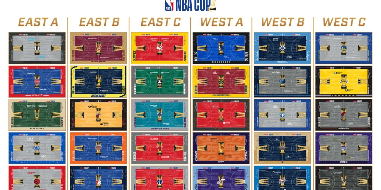 NBA Cup 2026, svelati i 30 campi ufficiali: design, calendario e dove vederla